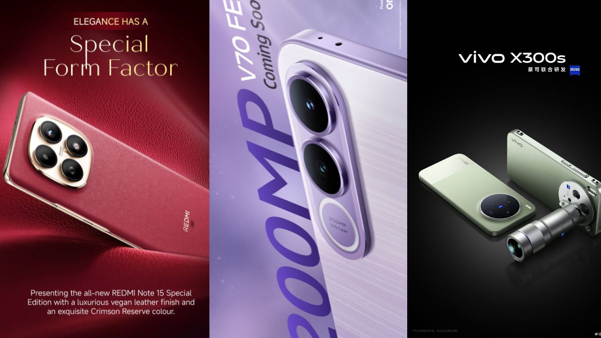 Vivo V70 FE, realme 16 5G, Redmi Note 15 SE, Vivo X300s Series
