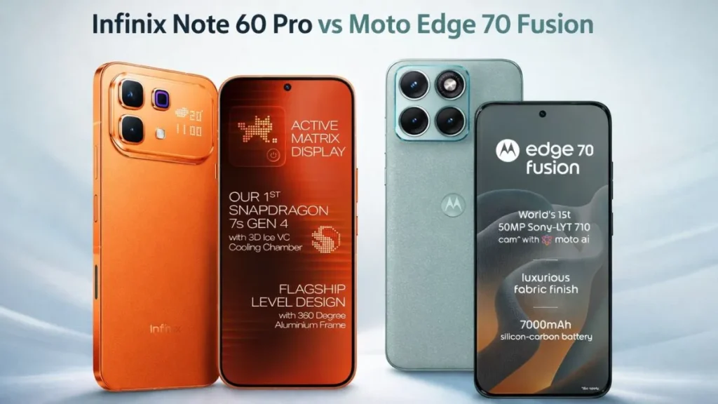 Infinix Note 60 Pro vs Moto Edge 70 Fusion, Moto Edge 70 Fusion review, Infinix Note 60 Pro review