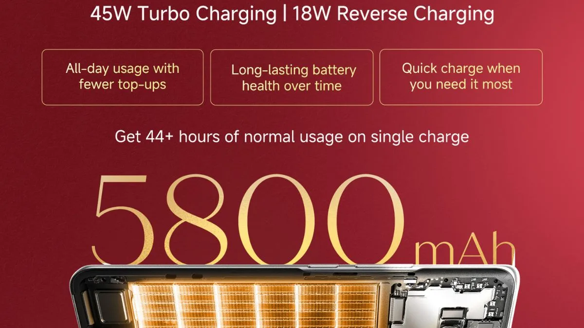 Redmi Note 15 5G SE में 5800mAh की बड़ी बैटरी