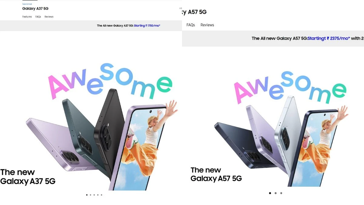 Galaxy A57 price India, Galaxy A37 price India
