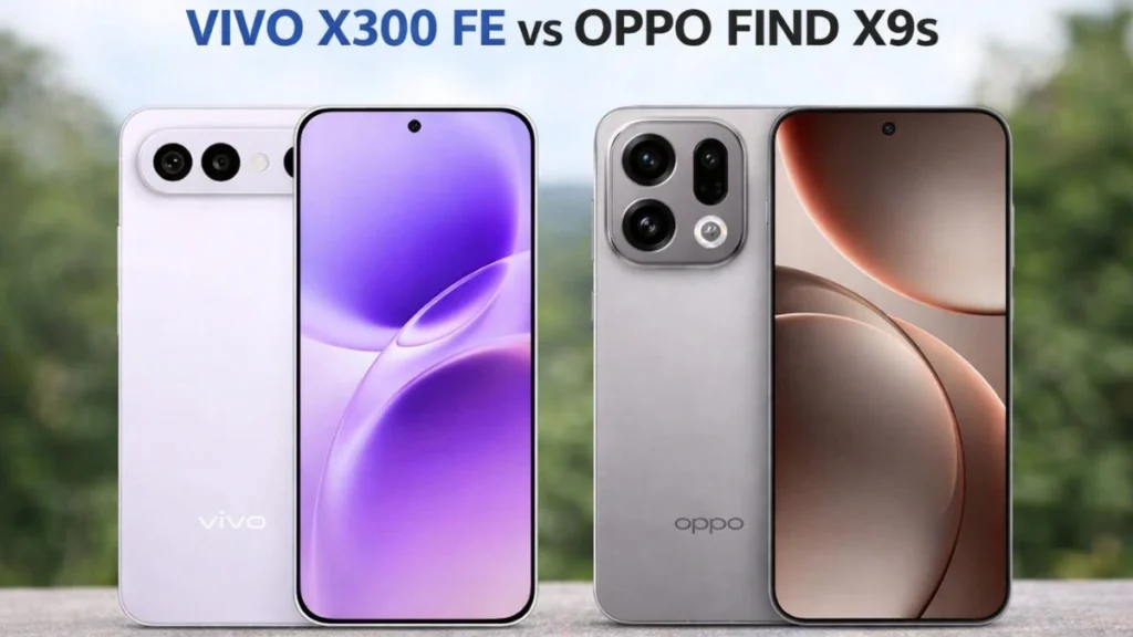 Vivo X300 FE vs Find X9s comparison, Vivo X300 FE vs OPPO Find X9s, OPPO Find X9s price in India, Vivo X300 FE price in India