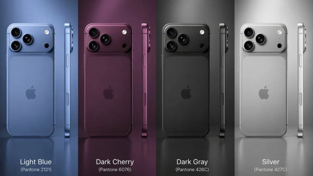 iPhone 18 Pro Dark Cherry, iPhone 18 Pro Light Blue, iPhone 18 Pro Colors Leak, iPhone 18 Pro color options, iPhone 18 Pro colors Hindi