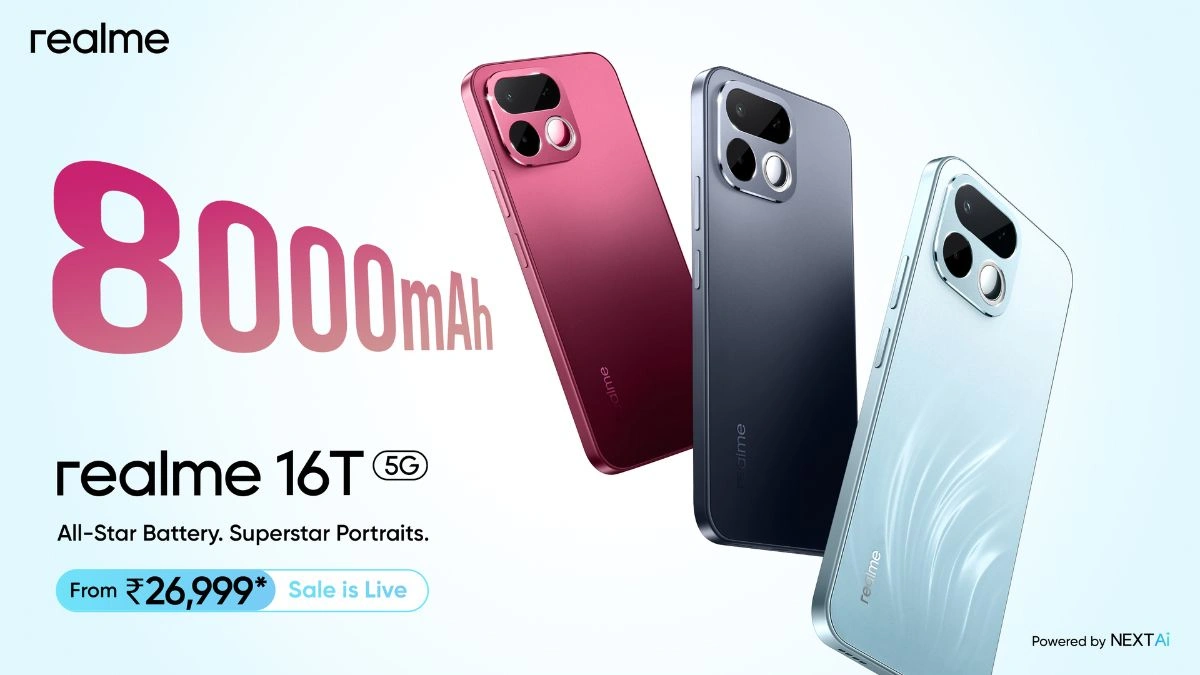 realme 16T sale, realme 16T price, realme 16T specs, 8000mAh battery phone, realme phone India, 5G smartphone,