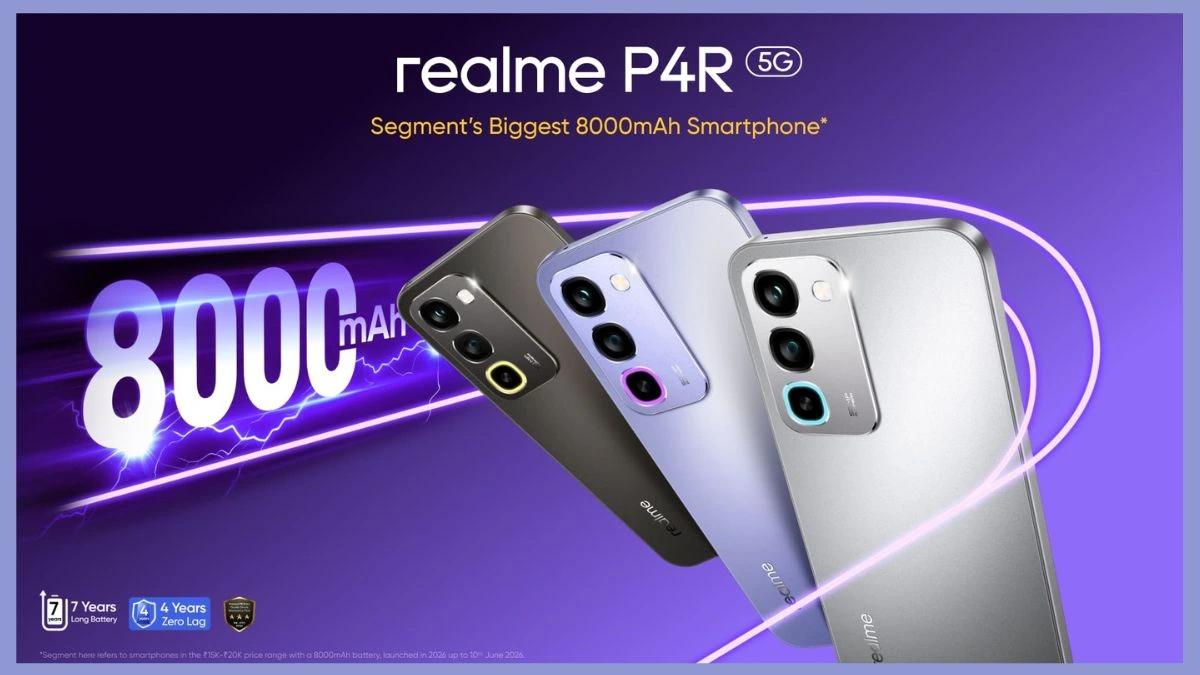 Realme P4R launched in India, Realme P4R, Realme P4R price, Realme P4R price in India, Realme P4R specifications, Realme P4R features, Realme P4R launch, Realme P4R 8000mAh battery, Realme P4R camera, Realme P4R display