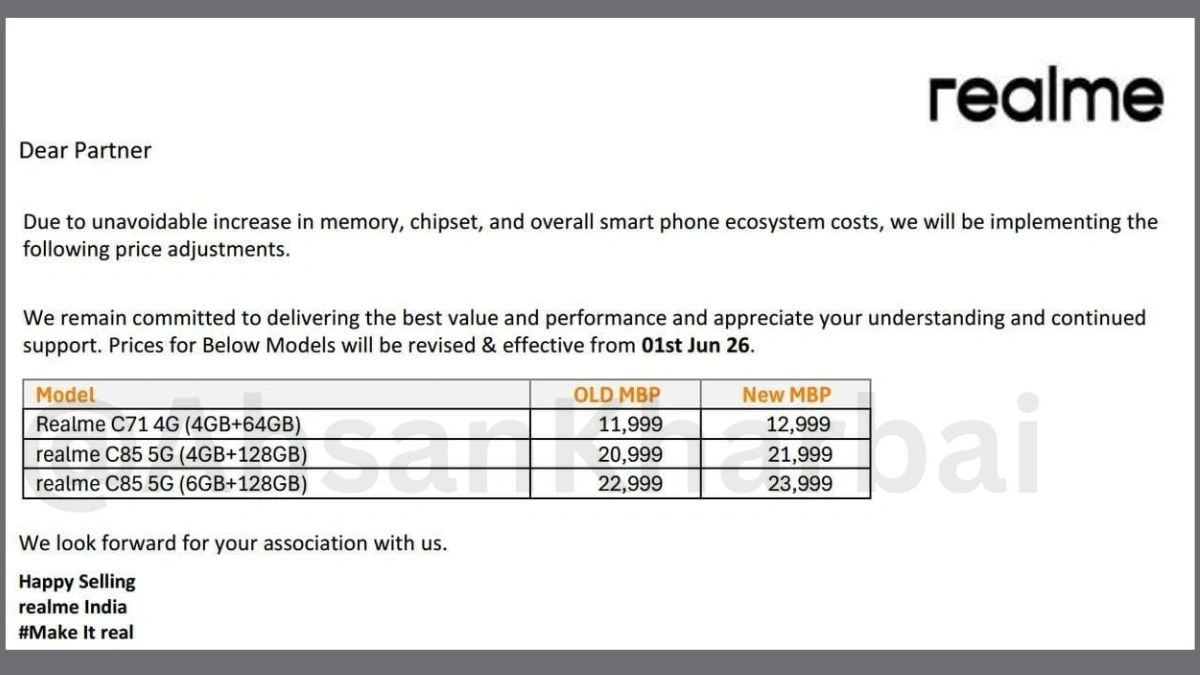 realme c71 4g, realme c85 5g, realme price hike, smartphone price hike, realme india, budget smartphones, mobile news, tech news hindi, smartphone prices india, ram shortage, chipset cost increase, realme c71 price, realme c85 price, latest smartphone news, gadgets news, technology updates, realme phones